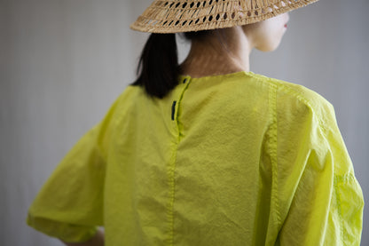 100番手タイプライターTシャツ/Superfine cotton T-shirt/Lime Green