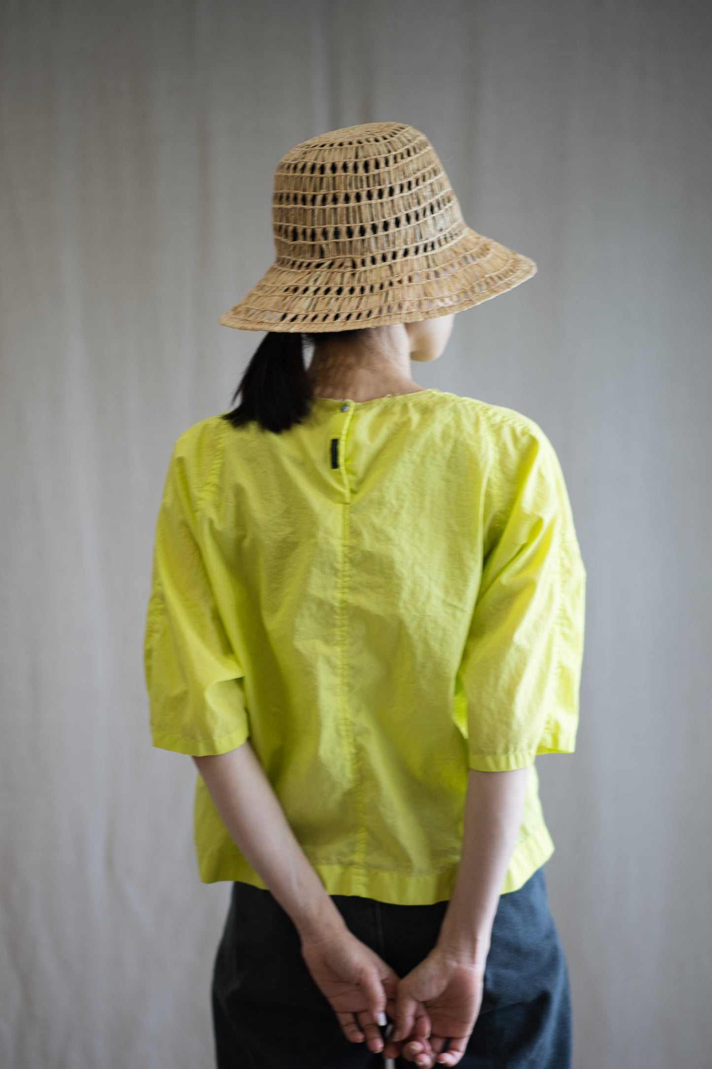 100番手タイプライターTシャツ/Superfine cotton T-shirt/Lime Green