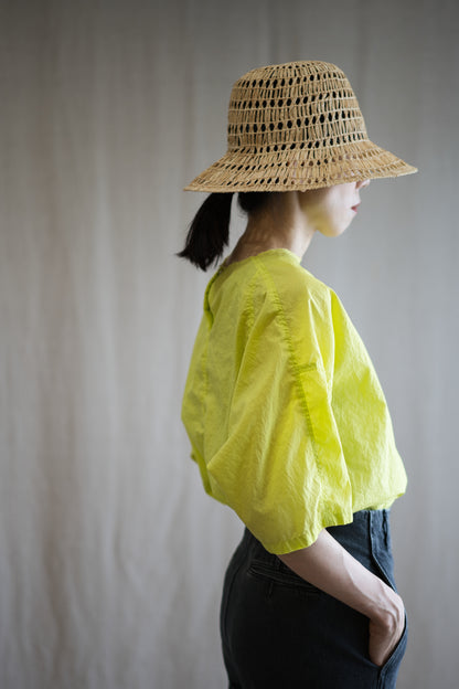 100番手タイプライターTシャツ/Superfine cotton T-shirt/Lime Green