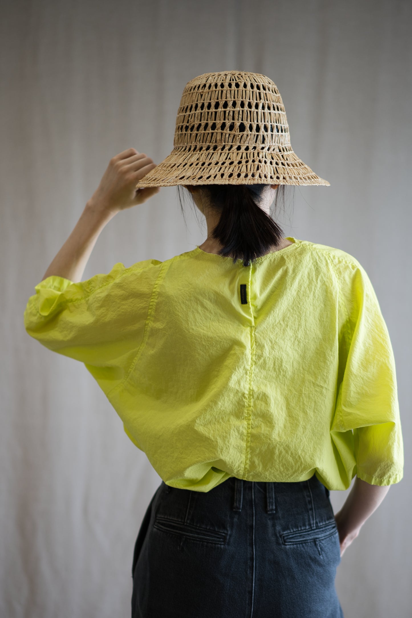 100番手タイプライターTシャツ/Superfine cotton T-shirt/Lime Green