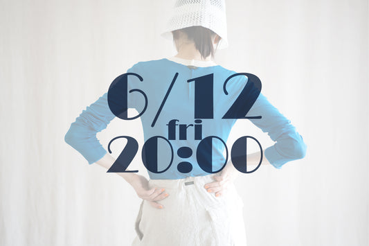 Sheer Rib RInger Long Sleeve/Blue(Ecru)