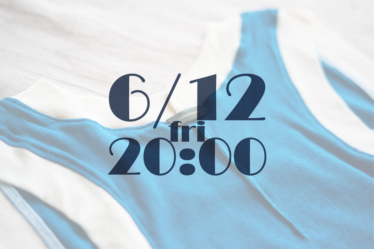 Sheer Rib RInger Tank-Top/Blue(Ecru)