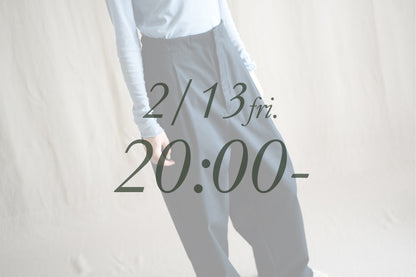 Cotton Twill W Tuck Pants/Navy