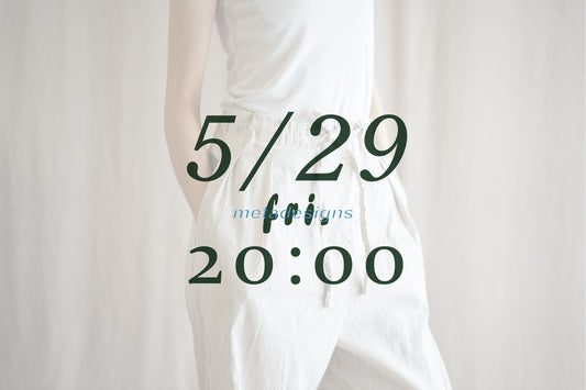 Linen Rayon Pinstripes Pants/Ecru(White Pins)