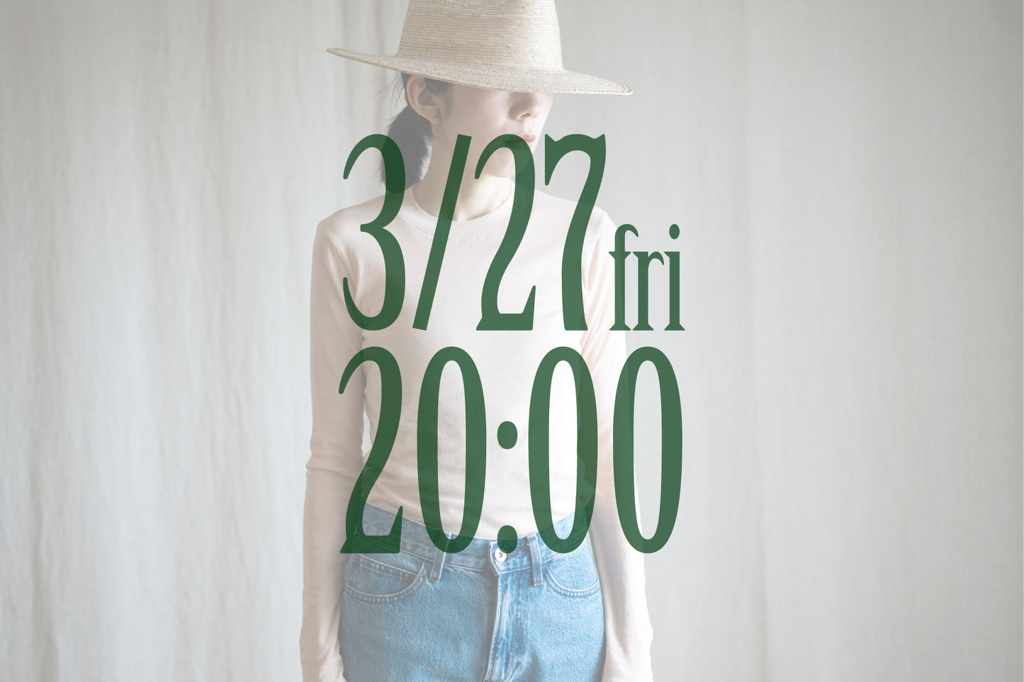 Sheer Rib Crew neck Long-Sleeved T/Pale Pink