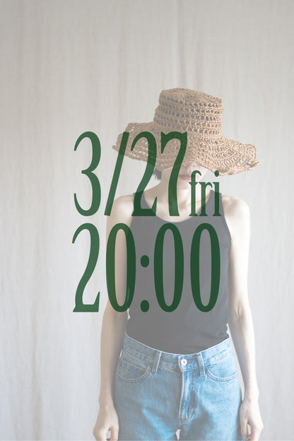 Sheer Rib Tank Top/Black