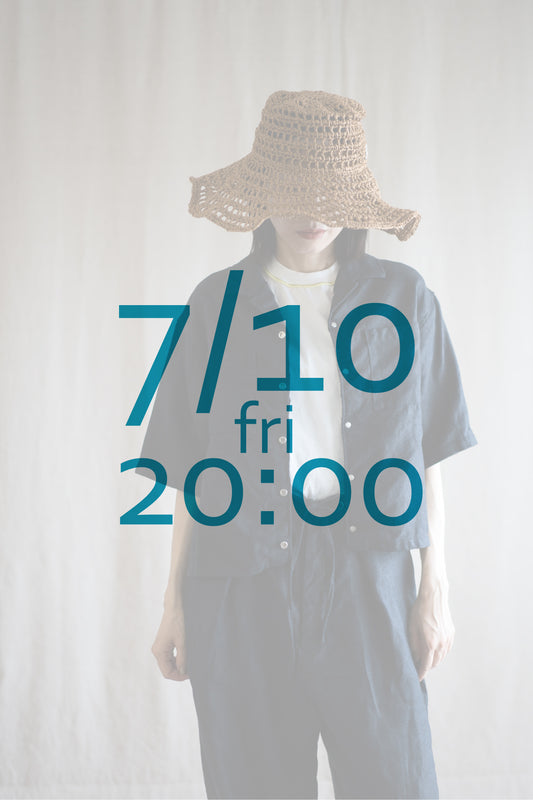Oxford Linen Half-sleeved Shirt/Night Navy